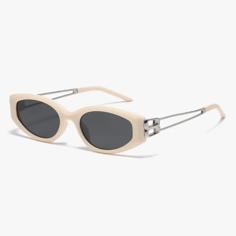 New Trendy Cat's Eye Sunglasses Anti-UV Polarized Black - Image 5