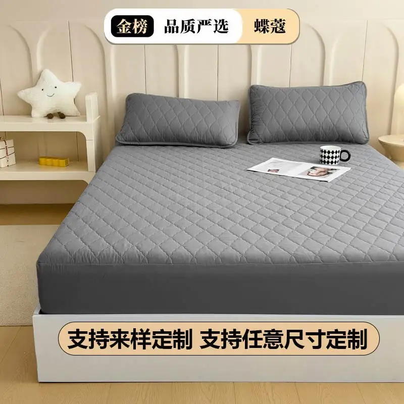 Foreign trade waterproof bed hat cross-border padded urine proof non-slip all-inclusive Simmons mattress protection set bedspread single wholesale
