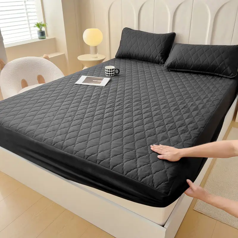 Foreign trade waterproof bed hat cross-border padded urine proof non-slip all-inclusive Simmons mattress protection set bedspread single wholesale