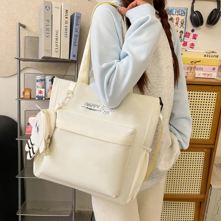 Cute Pink Crossbody Student Bag with Cute Accessories — feature 41