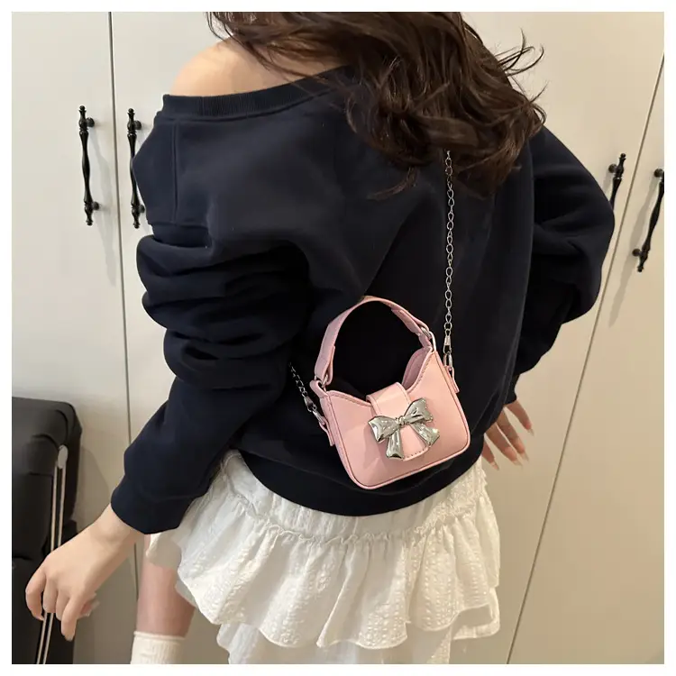 Pink Bow Mini Crossbody Shoulder Bag for Women — feature 15