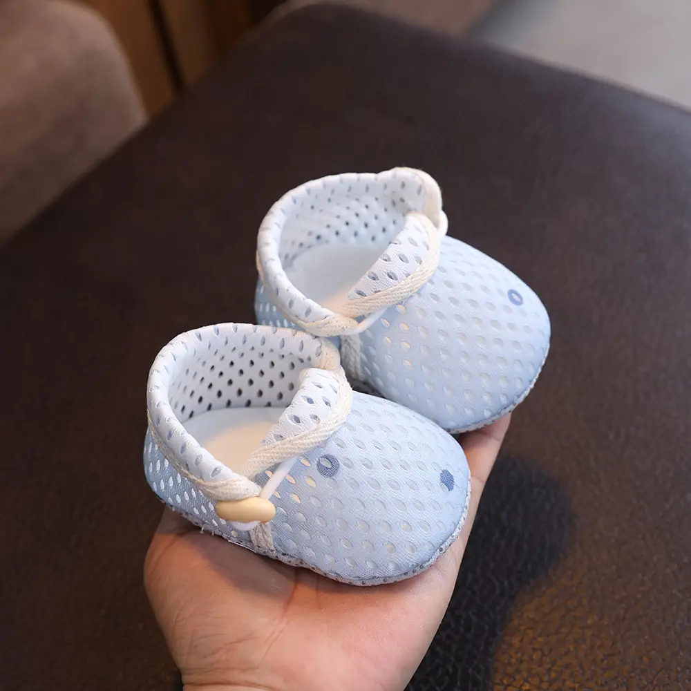 Baby Pre-Walking Shoes Spring and Summer Mesh Breathable Baby Walking Shoes 0 to 6 Months Soft Sole Non-Slip Non-Falling Shoes - Image 2