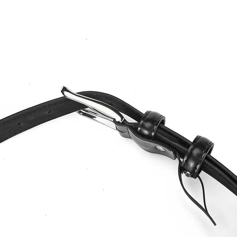 Men's Black Genuine Leather Waist Belt Two-Layer Cowhide - Image 6