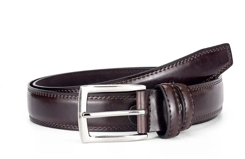 Men's Black Genuine Leather Waist Belt Two-Layer Cowhide — feature 5