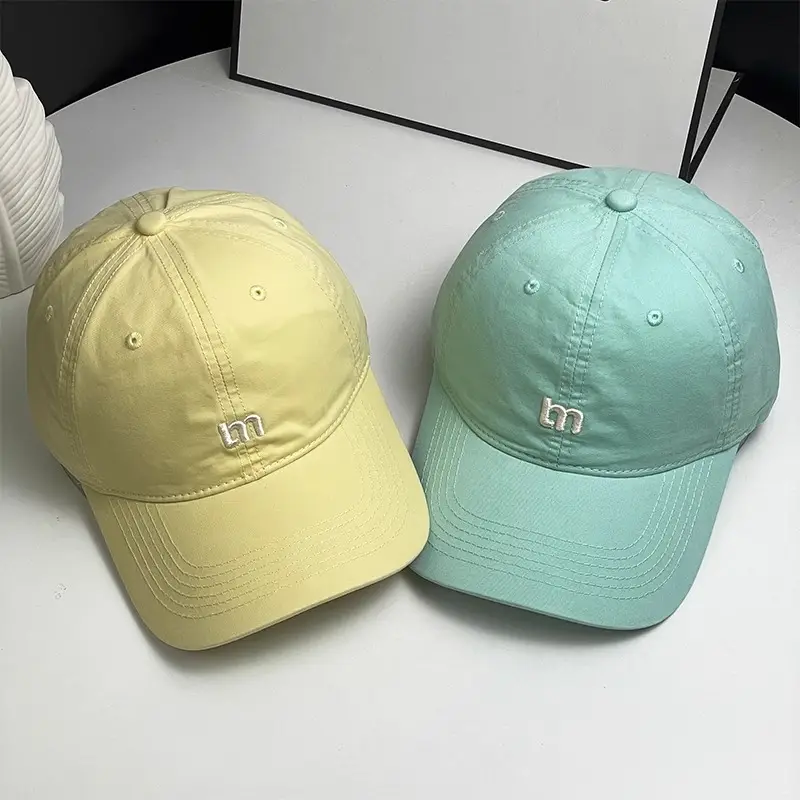 Women Summer Korean M Letter Cap Blue Duckbill Sun Hat - Image 10