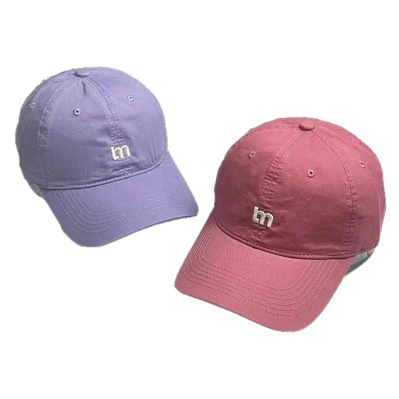 Women Summer Korean M Letter Cap Blue Duckbill Sun Hat - Image 14