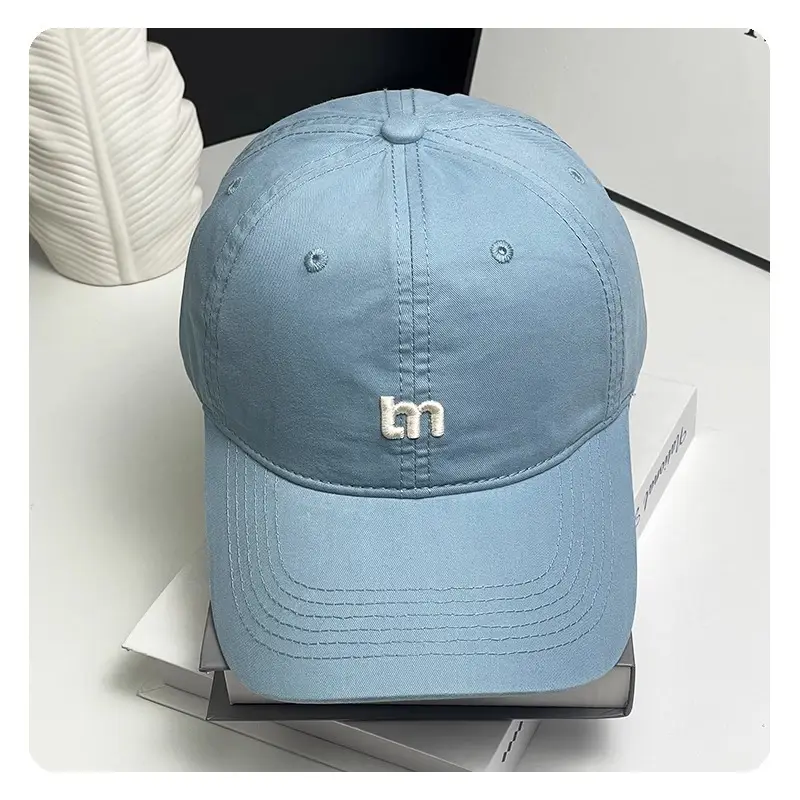 Women Summer Korean M Letter Cap Blue Duckbill Sun Hat — feature 18