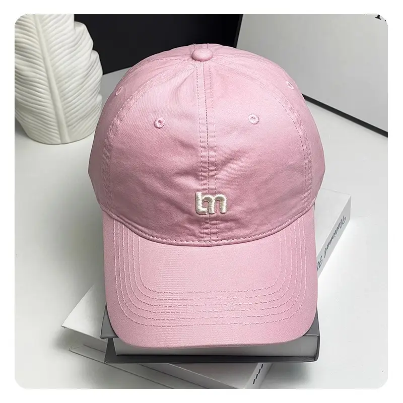 Women Summer Korean M Letter Cap Blue Duckbill Sun Hat — feature 20
