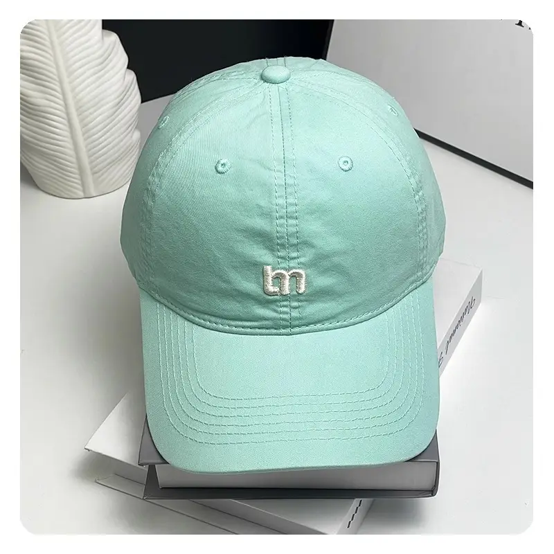 Women Summer Korean M Letter Cap Blue Duckbill Sun Hat — feature 22