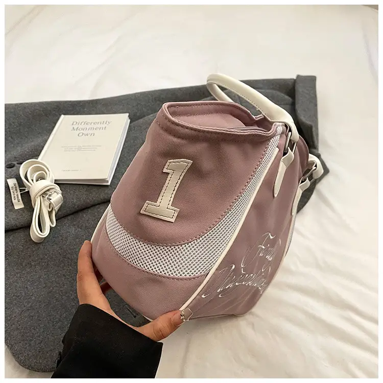 Women's Red Embroidered Bowling Handheld Tote Bag — feature 8