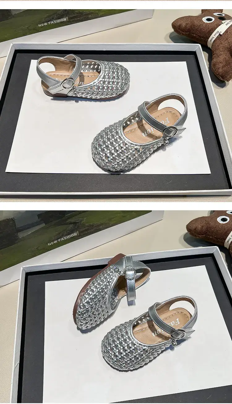 Baby Toe Sandals Silver Sparkly 2025 Summer — feature 14