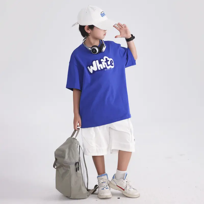 Boys Green White Tee 2026 Cotton Summer - Image 4