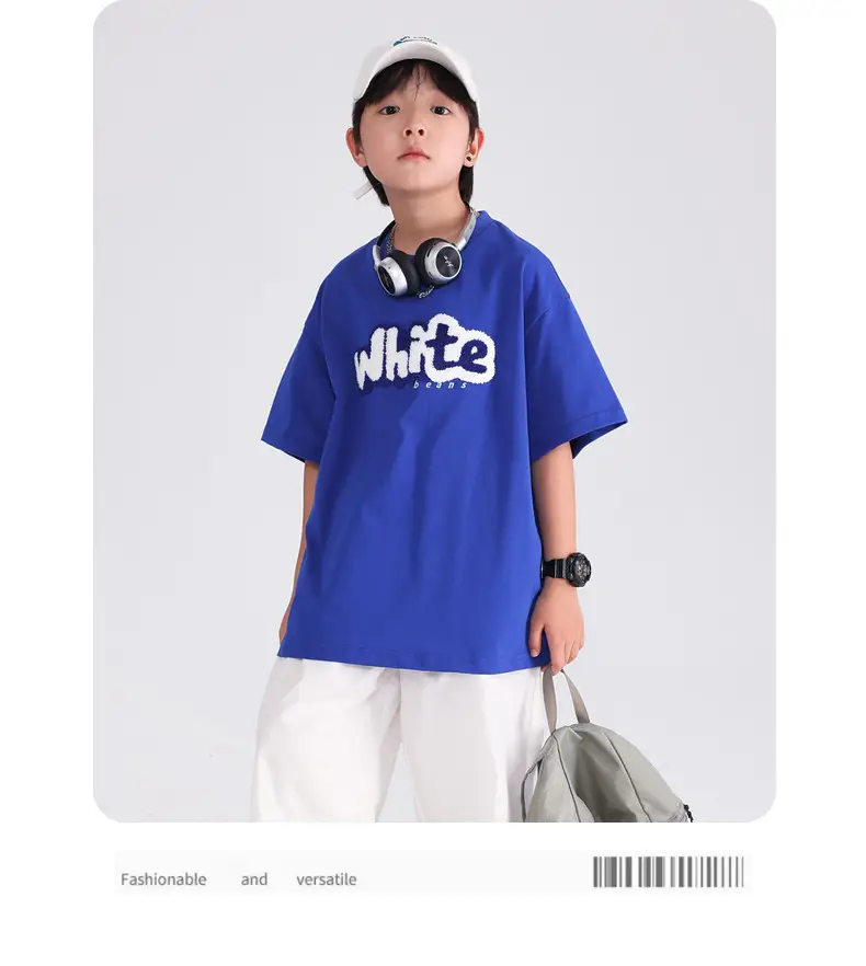Boys Green White Tee 2026 Cotton Summer — feature 13