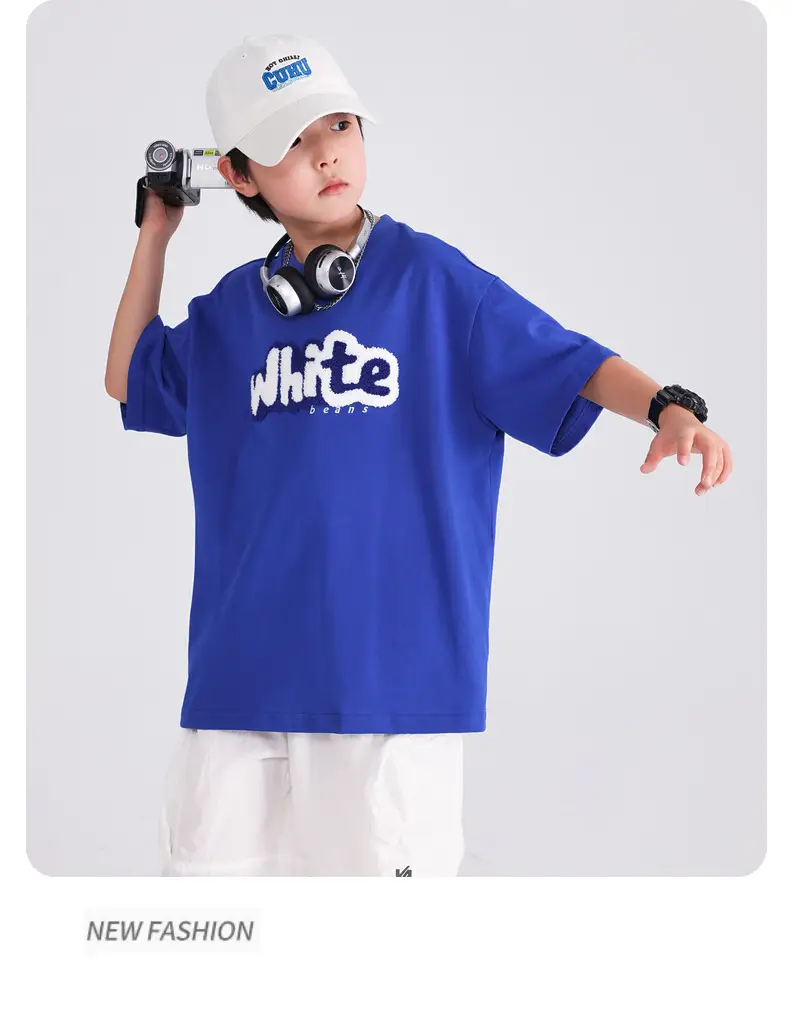 Boys Green White Tee 2026 Cotton Summer — feature 14