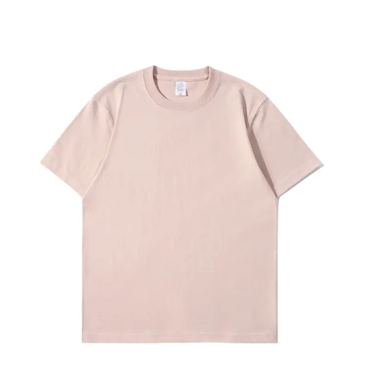 500g Pure Cotton Heavyweight Short-Sleeved 100% Cotton Men's and Women's Same Style T-Shirt Loose Round Neck Versatile Simple Bottoming Shirt