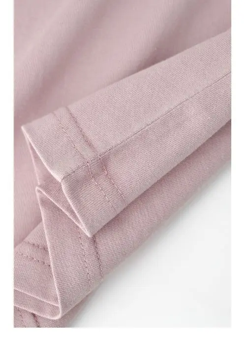 500g Pure Cotton Heavyweight Short-Sleeved 100% Cotton Men's and Women's Same Style T-Shirt Loose Round Neck Versatile Simple Bottoming Shirt — feature 17