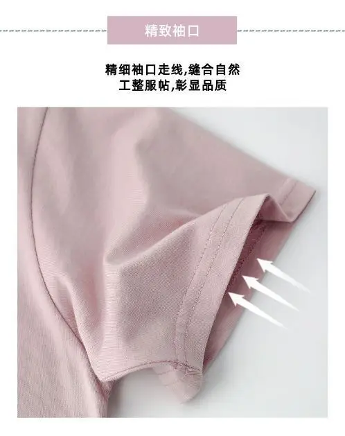 500g Pure Cotton Heavyweight Short-Sleeved 100% Cotton Men's and Women's Same Style T-Shirt Loose Round Neck Versatile Simple Bottoming Shirt — feature 9