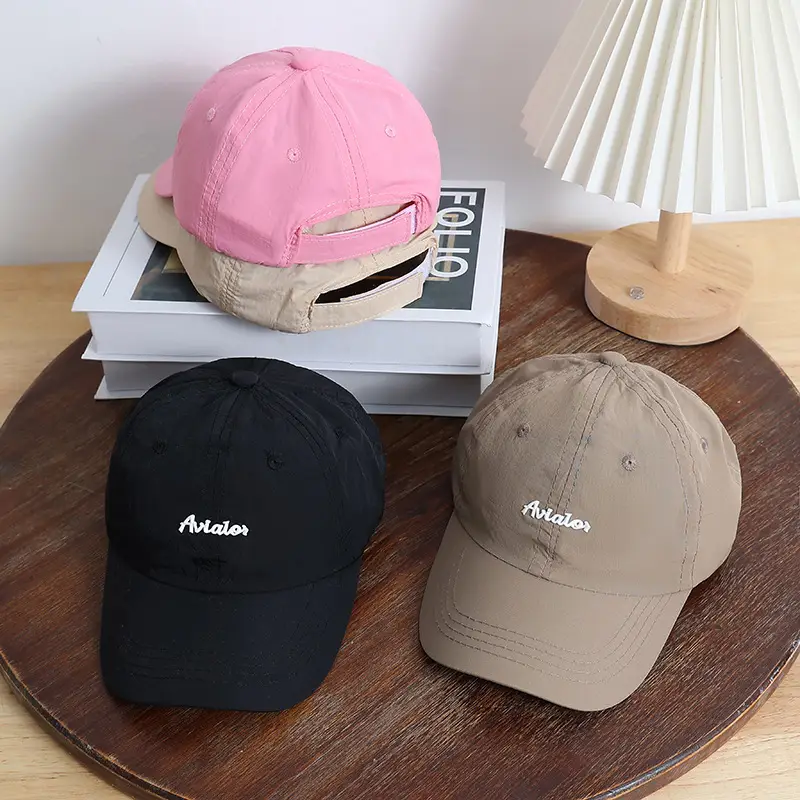 Children's Pink Cotton Aviator Cap with Embroidery — feature 4