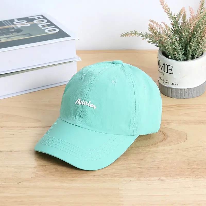 Children's Pink Cotton Aviator Cap with Embroidery