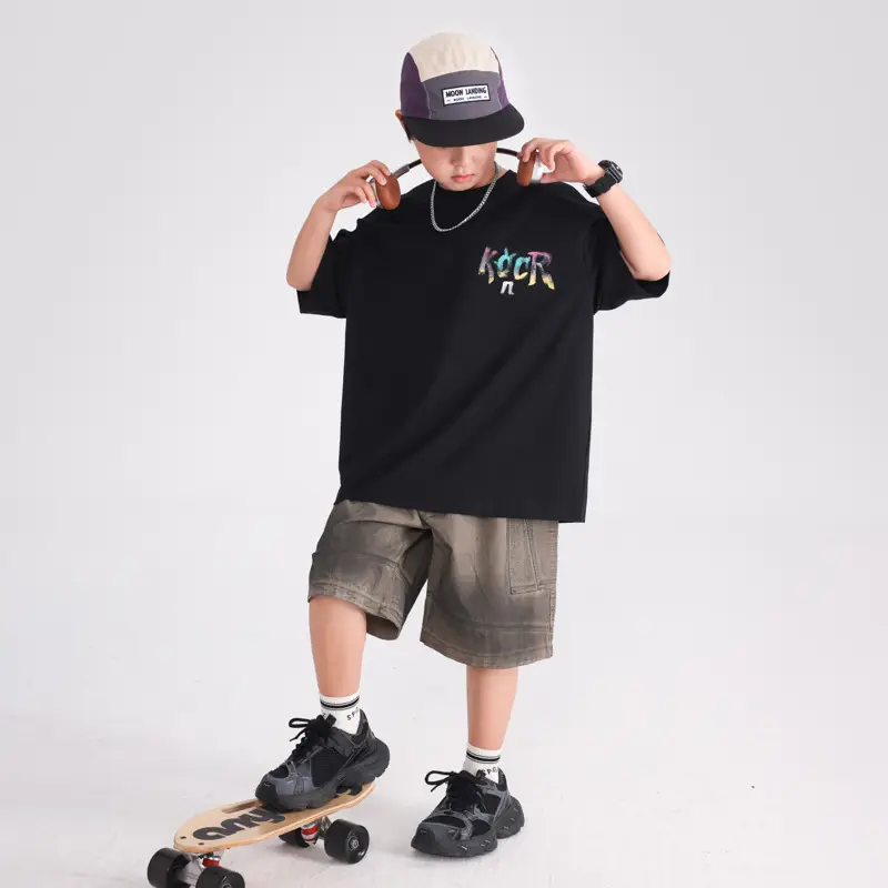 Boys Graffiti Short Sleeve T-Shirt Purple 2025 - Image 5
