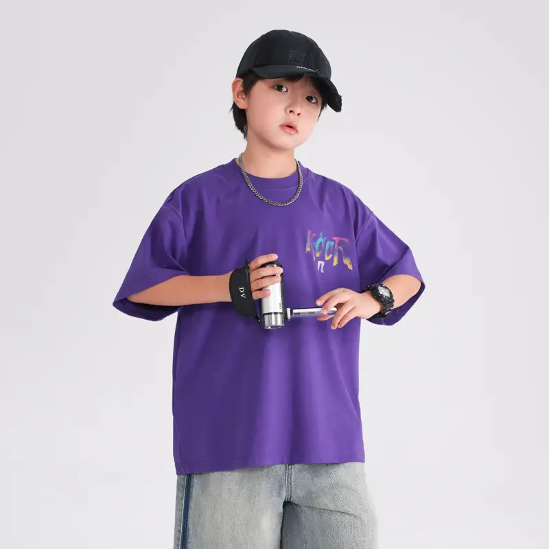 Boys Graffiti Short Sleeve T-Shirt Purple 2025 - Image 6