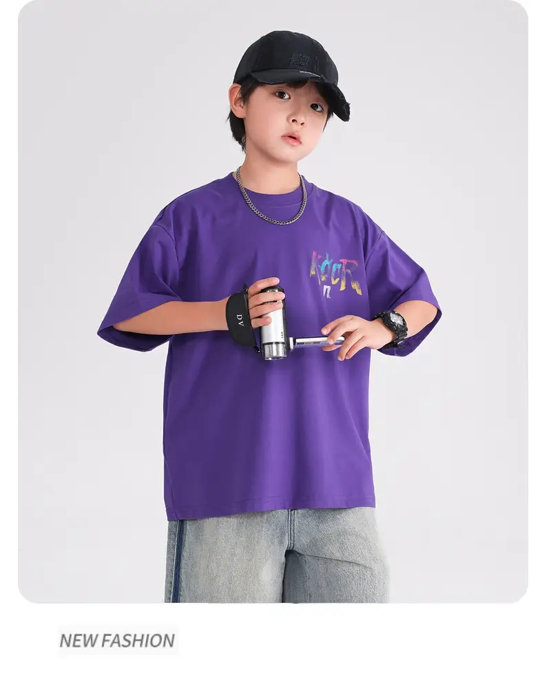 Boys Graffiti Short Sleeve T-Shirt Purple 2025 — feature 10