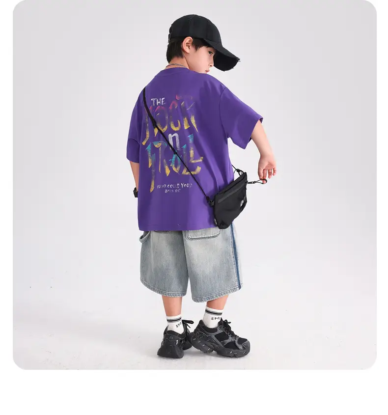 Boys Graffiti Short Sleeve T-Shirt Purple 2025 — feature 11