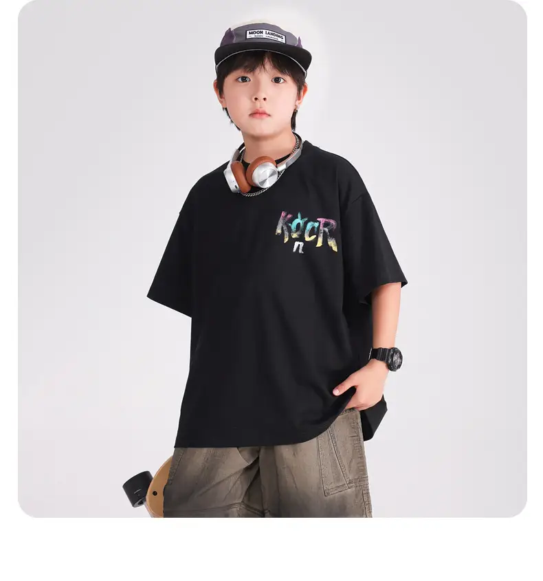 Boys Graffiti Short Sleeve T-Shirt Purple 2025 — feature 15