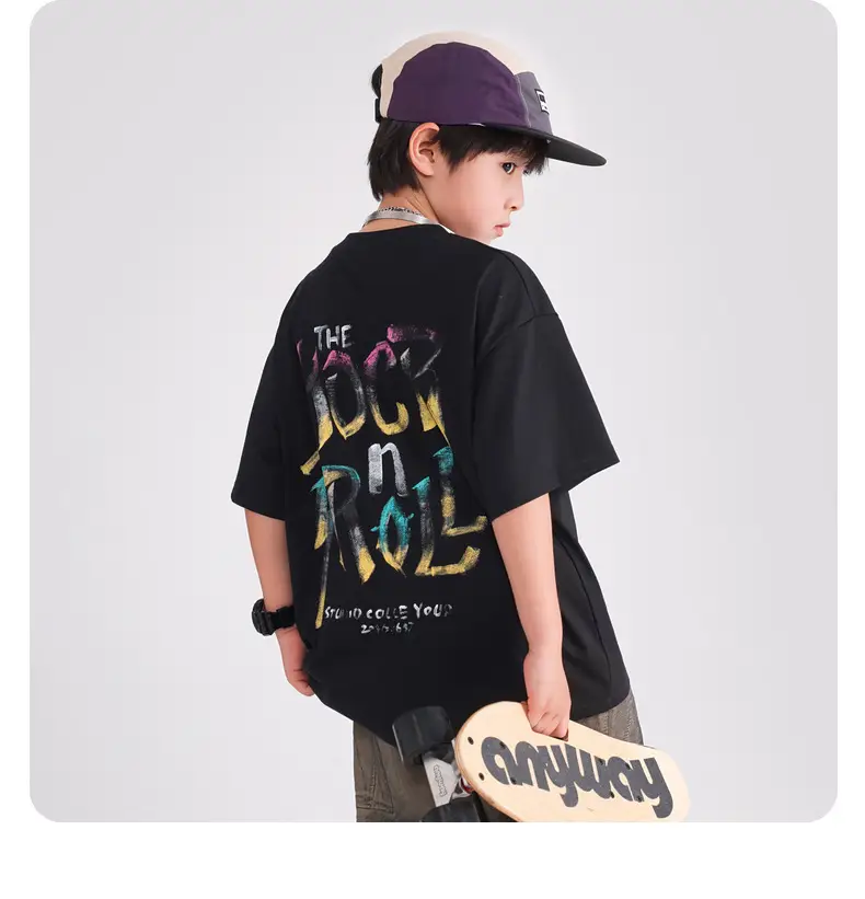 Boys Graffiti Short Sleeve T-Shirt Purple 2025 — feature 16