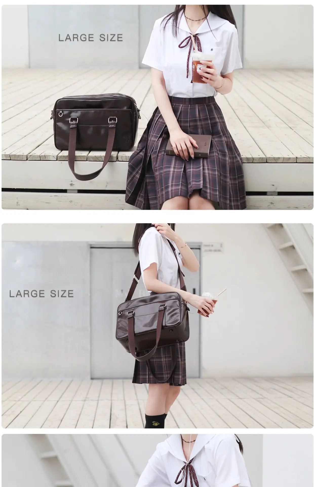 Japanese College Style PU Women's Shoulder Bag — feature 6