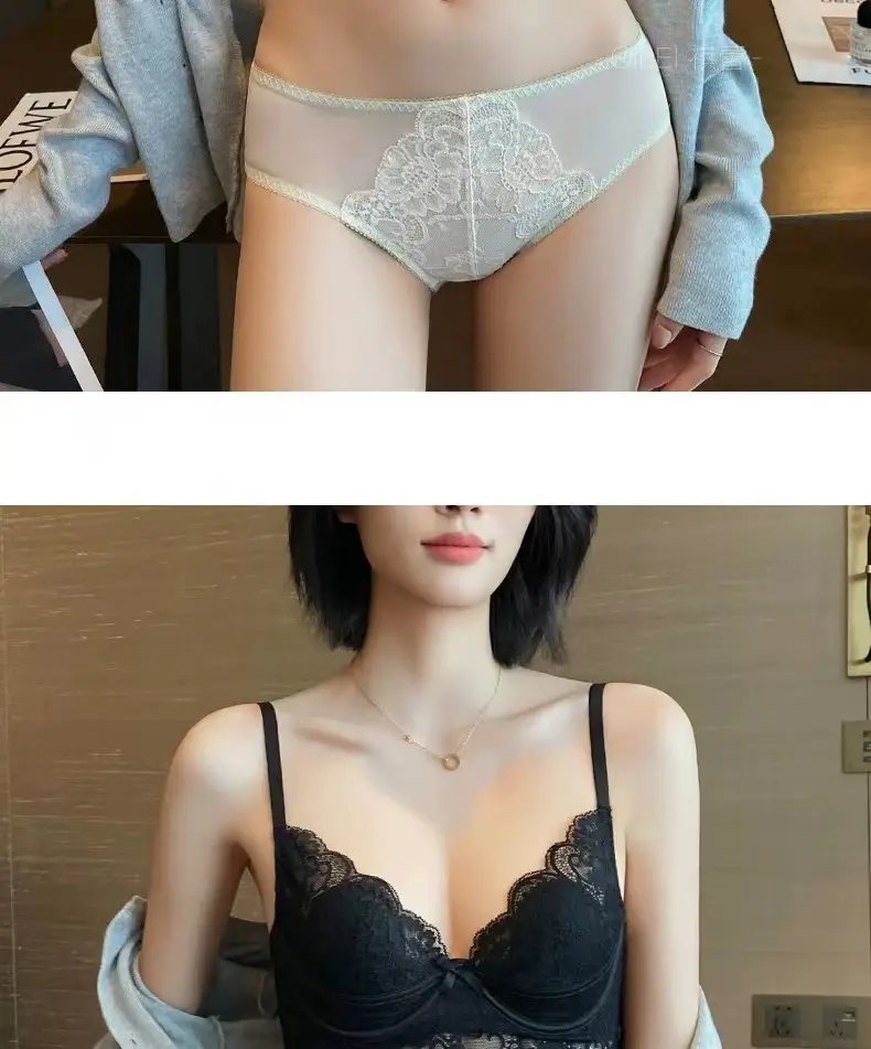 French Style Lace Bra Large Chest Anti-Sagging Plus Size — feature 31