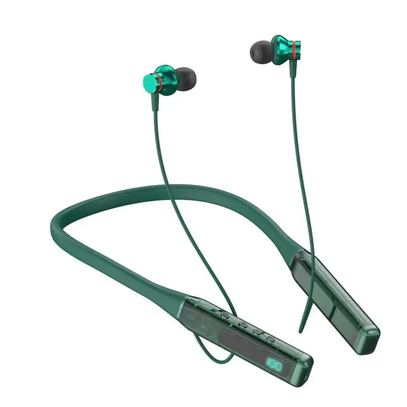 2025 New Overseas Wireless Noise-Cancelling Bluetooth Earphones, In-Ear Sports Neckband Style, In-Stock Wholesale