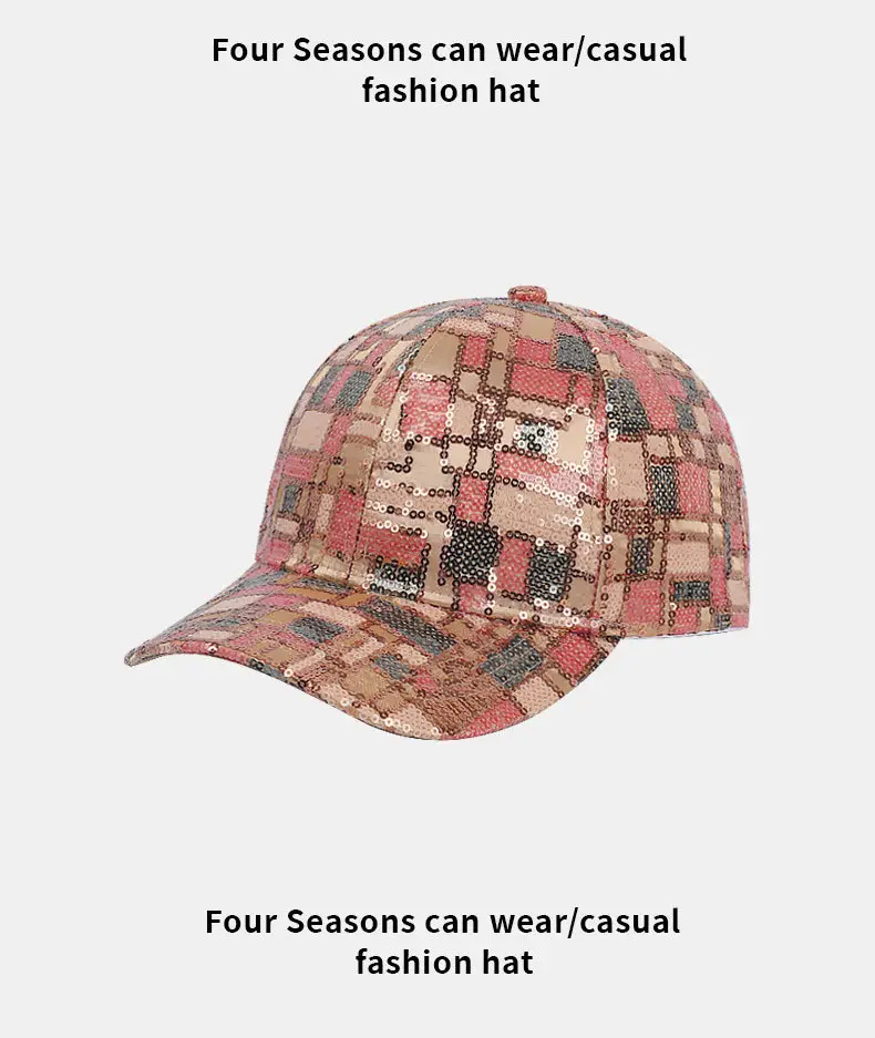New Fashion Sequin Women's Sun Hat Black Visor — feature 10