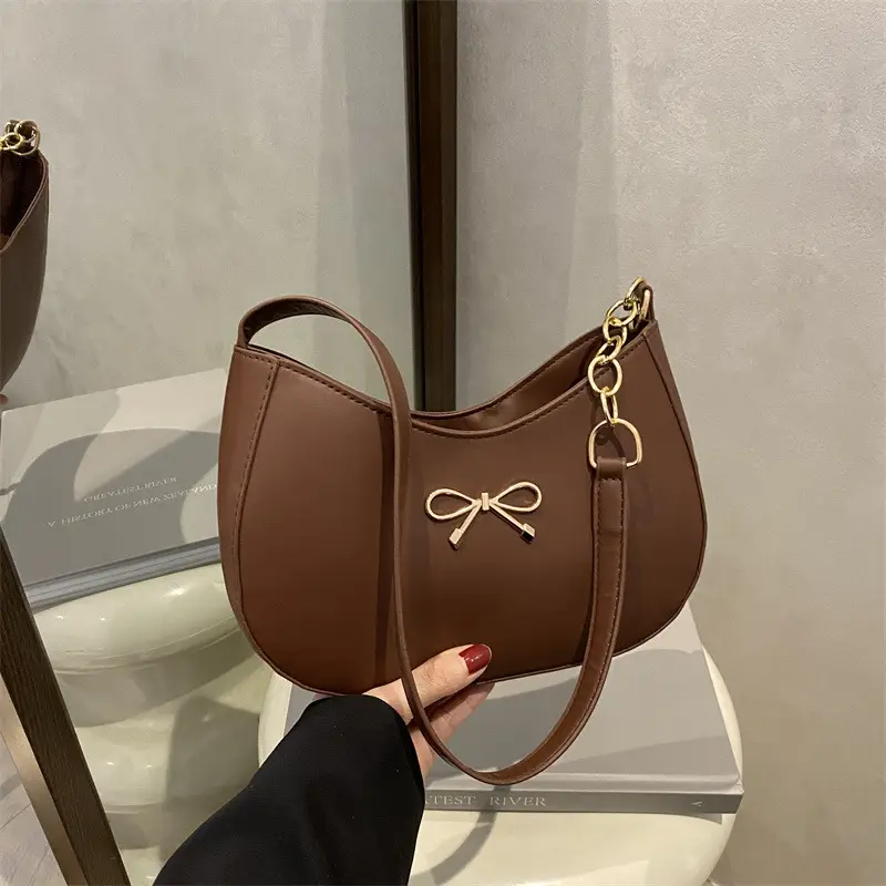 White Bow Decor Shoulder Bag for Women - Image 7