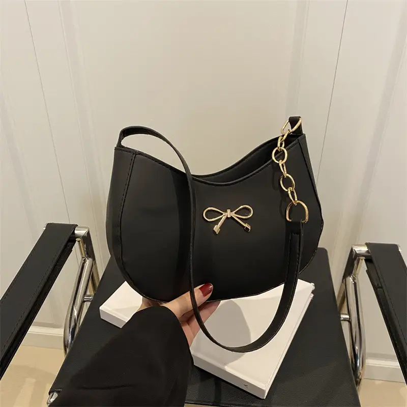 White Bow Decor Shoulder Bag for Women - Image 8