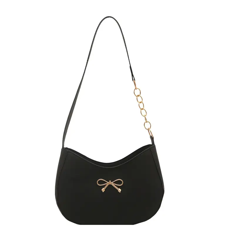 White Bow Decor Shoulder Bag for Women - Image 9