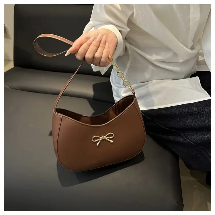 White Bow Decor Shoulder Bag for Women — feature 12
