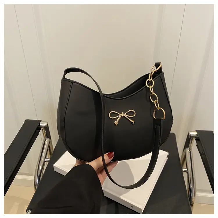White Bow Decor Shoulder Bag for Women — feature 22
