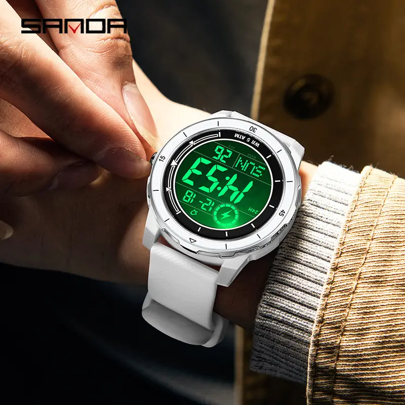 Sanda Digital Watch Multi-Color Large Screen Waterproof - Image 9