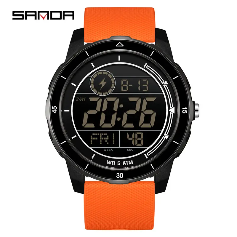 Sanda Digital Watch Multi-Color Large Screen Waterproof - Image 5