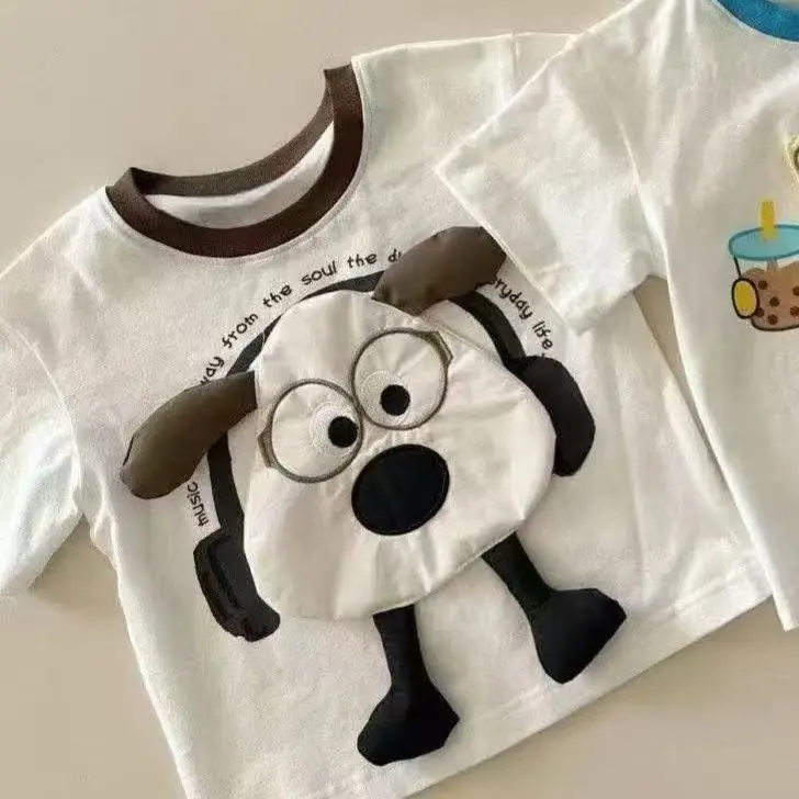 Boys Cotton Cartoon T-shirt 2025 Summer New Arrival