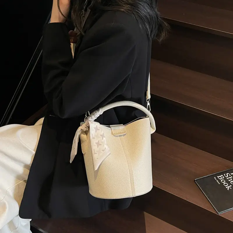 Yellow Women's Bucket Bag 2025 New Elegant Casual - Image 8