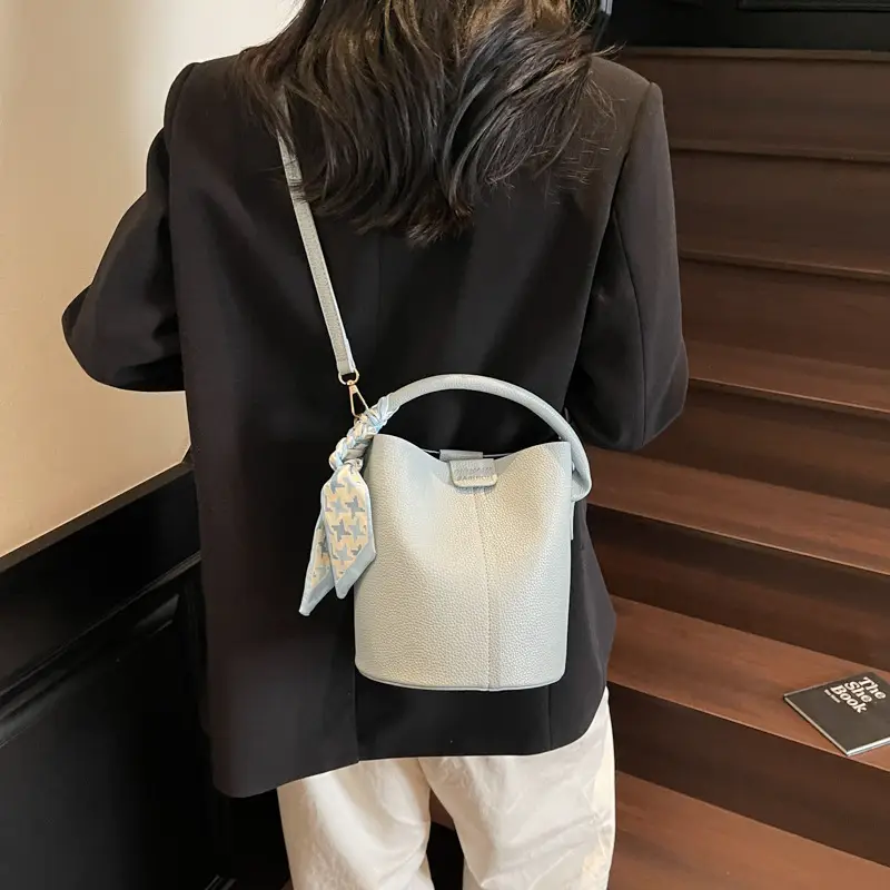 Yellow Women's Bucket Bag 2025 New Elegant Casual - Image 9