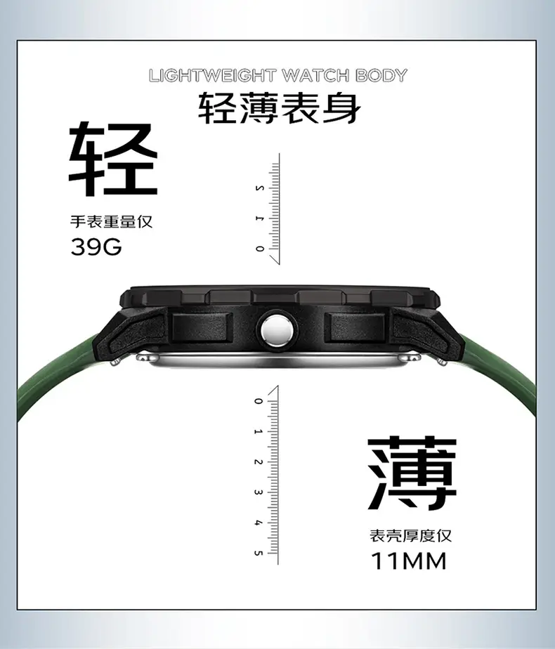 Sanda Digital Stopwatch Watch Orange Strap Waterproof Sports Wear — feature 10