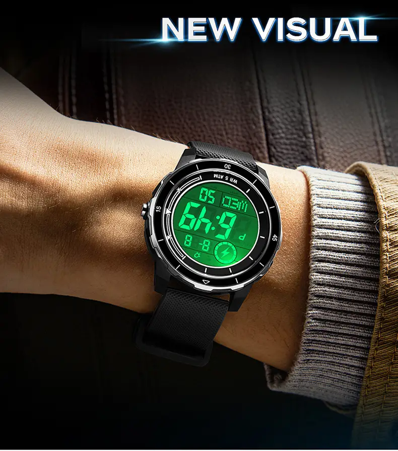 Sanda Digital Stopwatch Watch Orange Strap Waterproof Sports Wear — feature 35