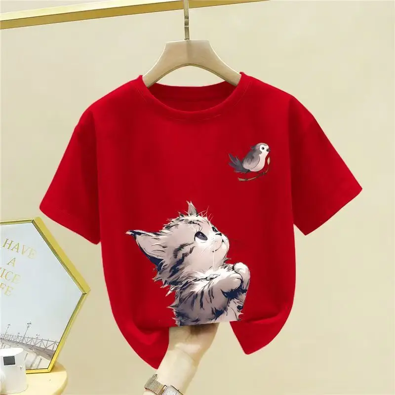Pure Cotton Graphic T-Shirt for Kids Girls Boys Summer Wear — feature 3