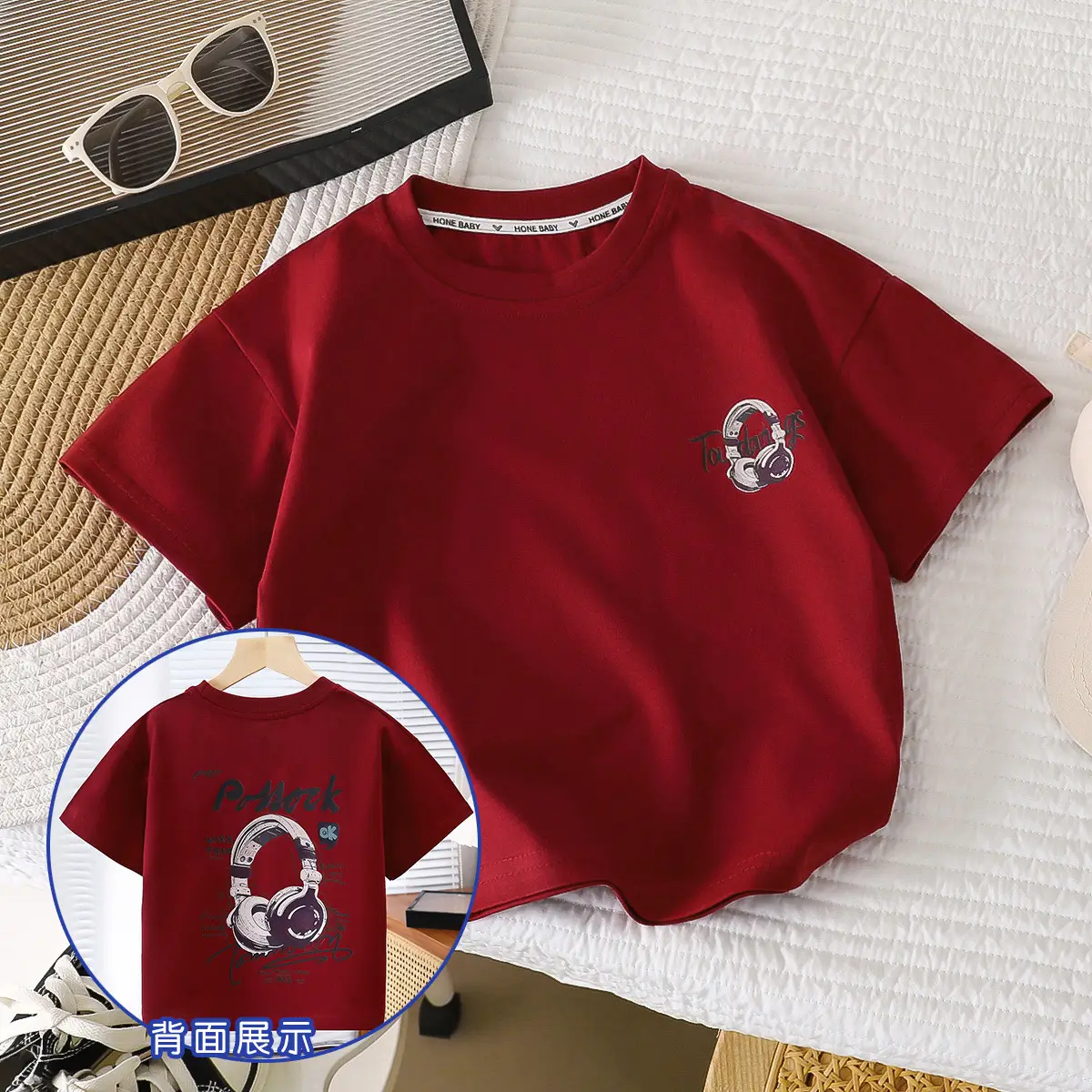 Pure Cotton Graphic T-Shirt for Kids Girls Boys Summer Wear - Image 10