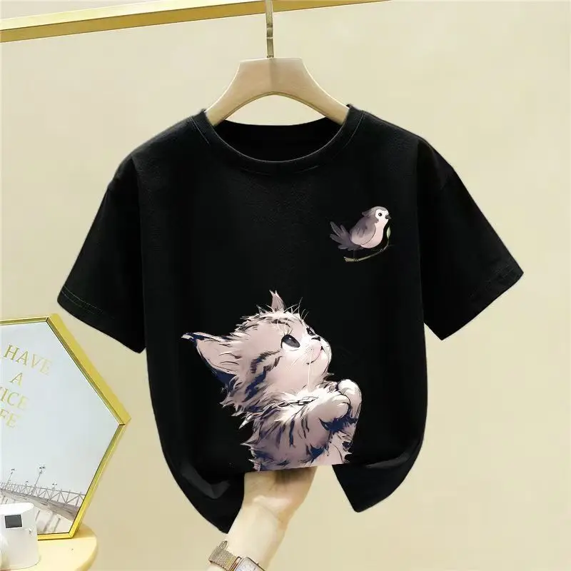 Pure Cotton Graphic T-Shirt for Kids Girls Boys Summer Wear - Image 6