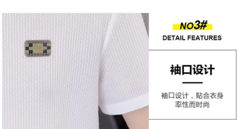 Ice Silk Short-sleeved T-shirt Men's Summer Thin Breathable Slim-fit Upper Clothes plus size T-shirt Men's Hollow Half-sleeve T-shirt — feature 21