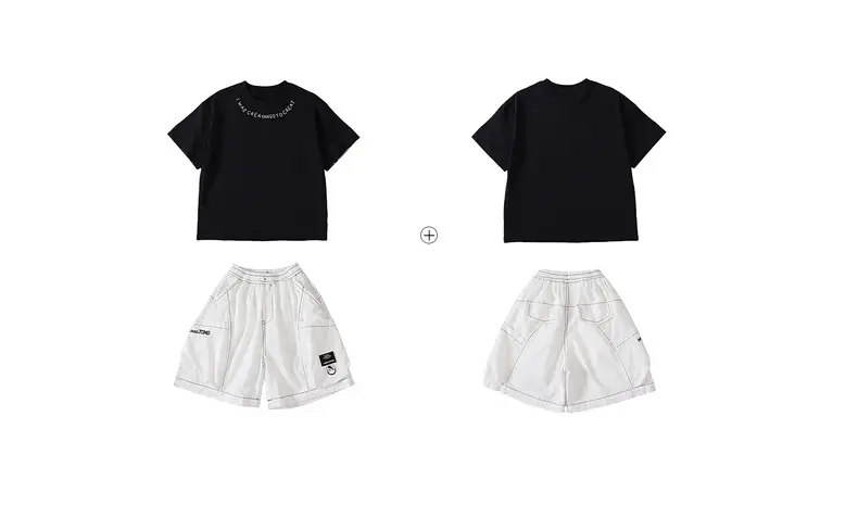 Panda Yuan Yuan Boys Letter T-Shirt Pure Cotton Summer — feature 38